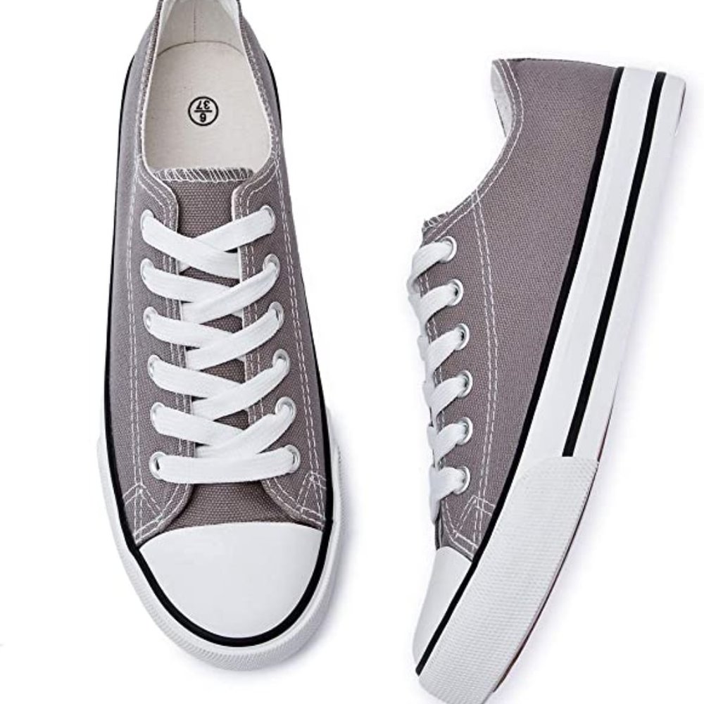 Adokoo Womens Cute Sneakers Low Cut, Size 5